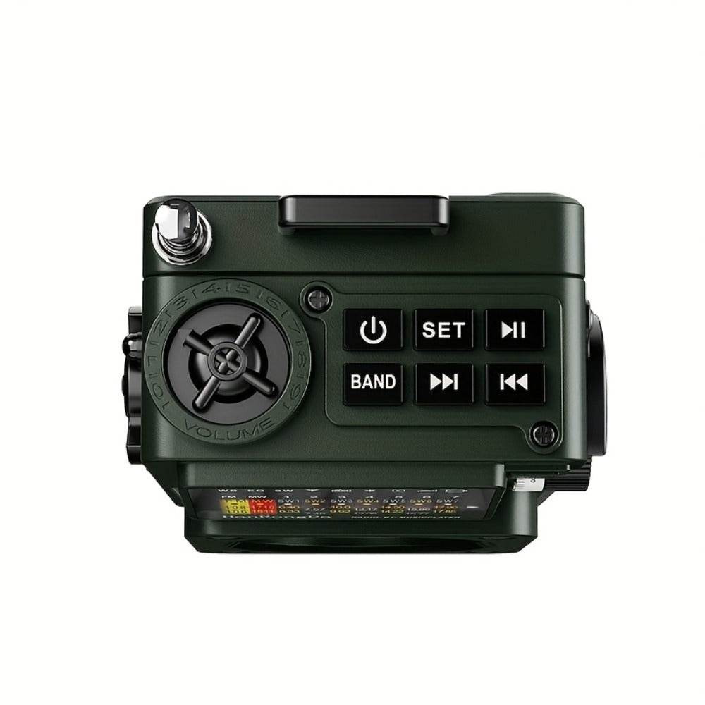 Shortwave Radio Bluetooth Speaker HRD-700 with FM MW SW WB NOAA Weather Alerts, MicroSD, ATS Presets, Rechargeable Retro Portable Radio for Camping Emergency Home Use