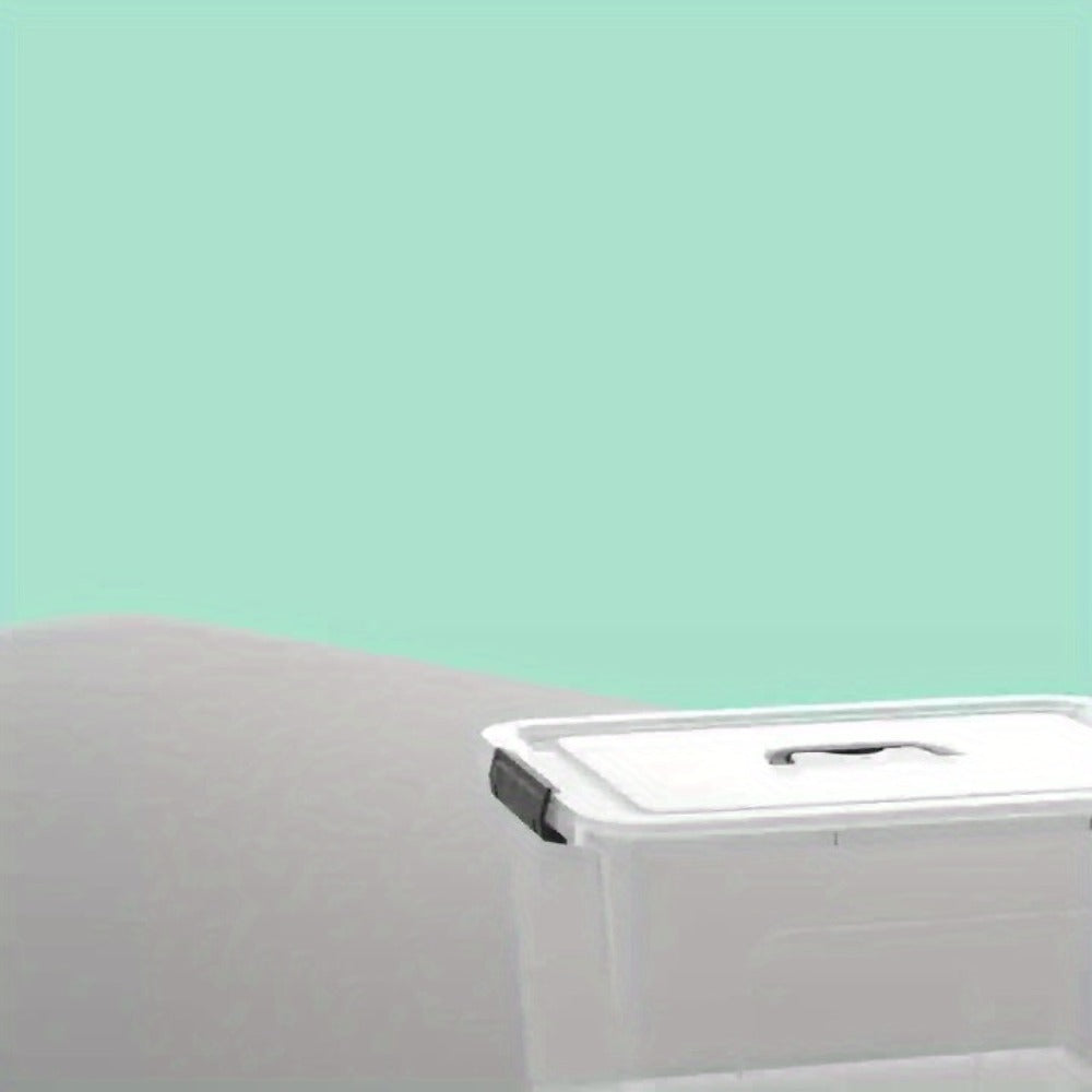 Six-Pack Clear 5.5-Liter Storage Bins with Lids, Latch Handles and Stackable Rectangular Design