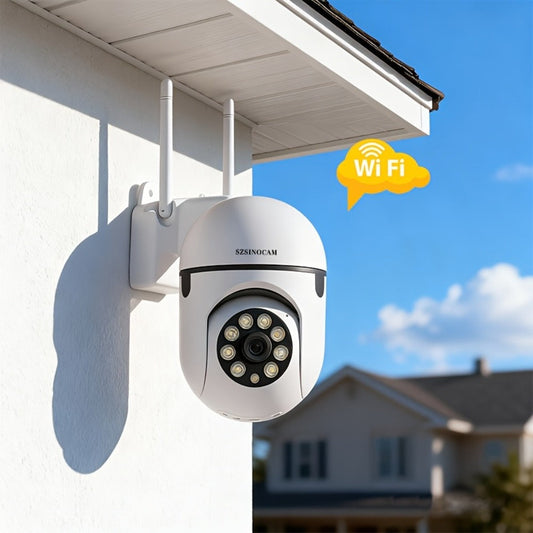 Security Camera 1080P PTZ Model with 360 Pan-Tilt, Color Night Vision, Two-Way Audio, Spotlight and TF Storage