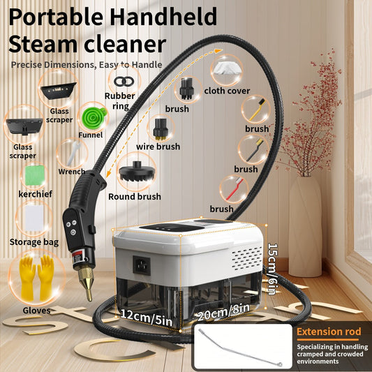 Portable Steam Cleaner High-Temperature High-Pressure Handheld Steamer for Home, Carpet, Tile & Grout Cleaning – 9-Speed Adjustable, 3 Models: Basic, Upgraded & Smart
