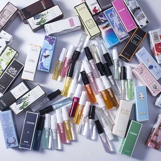 Perfume Set 20pcs Random Scents Long-Lasting Floral Fruity Fragrance Alcohol-Based Non-Greasy Formula for Hair and Body Light Scent Variety Gift Set
