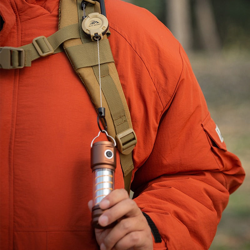Two-Pack Retractable Keychains with 23-Inch Steel Wire, Lanyards and Four Color Options for Daily Carry