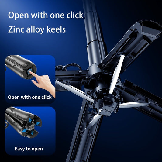 One-Click Release Selfie Stick Tripod 16 Inch Extendable with Wireless Bluetooth Remote & 360° Rotating Bracket – Lightweight Portable Phone Stand for iPhone Samsung Android Travel Vlog Concert