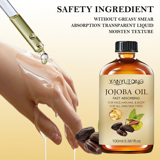 Jojoba Oil Body Massage Oil 2 Pack - Natural Fragrance Moisturizing Skin Care Oil for Face Body Hair Nails Eyelashes Shower Oil Lightweight Fast Absorbing Non-Greasy Women Gift Set