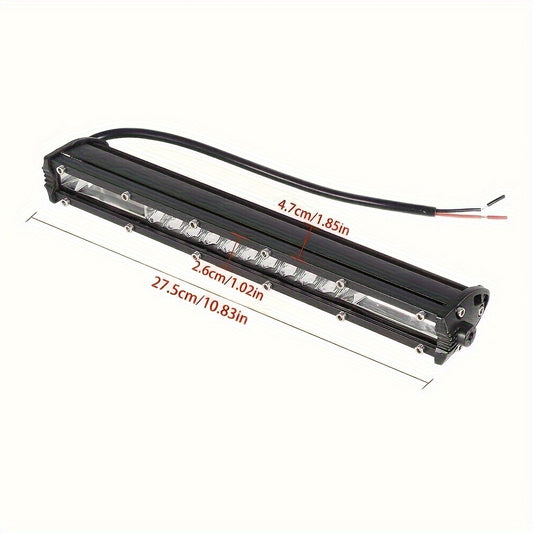 Off-Road LED Light Bar Kit 2x10 Inch Bar + 4x4 Inch Spot Lights – High-Intensity Driving Lights for Jeep Truck SUV Car 4x4 Off-Road Universal Fit