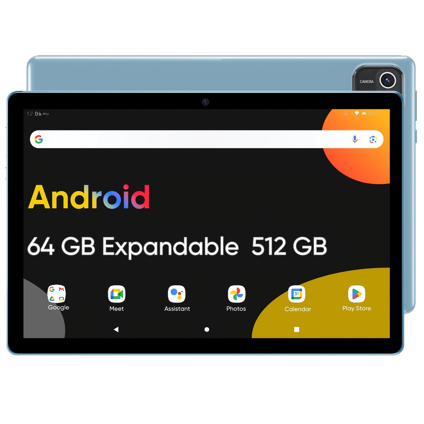 Android Tablet 10.1-Inch with Android 14, 6GB Total RAM, 64GB Internal Storage and 6000mAh Battery
