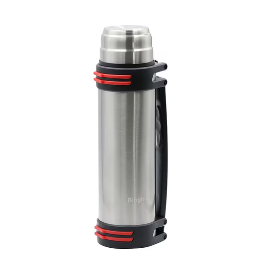 Insulated Water Bottle 2000ml 67oz Stainless Steel Vacuum Flask with Cup Handle Strap BPA Free Wide Mouth Hot Cold Drinks Camping Hiking Sports Gym Travel Gift