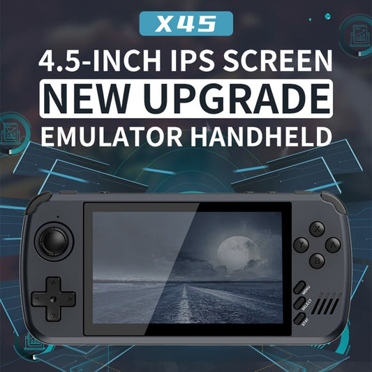 Powkiddy X39 PRO Handheld Game Console – 4.5" IPS 854×480 5600+ Preloaded Games HDMI Output Dual Player 3000mAh Linux Retro Gaming System