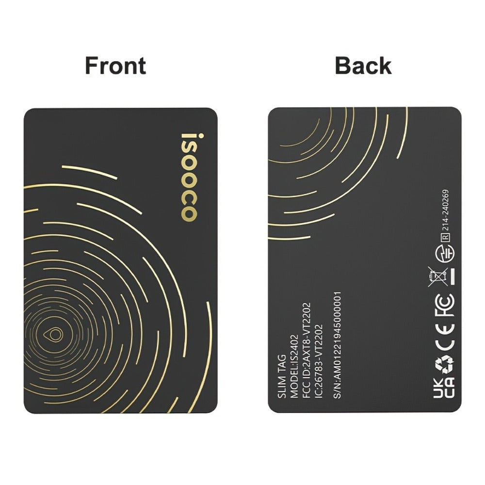 Ultra-Thin Apple Find My Wallet Tracker Card with Three-Year Battery, 1-Piece iOS Option and Audible Finder