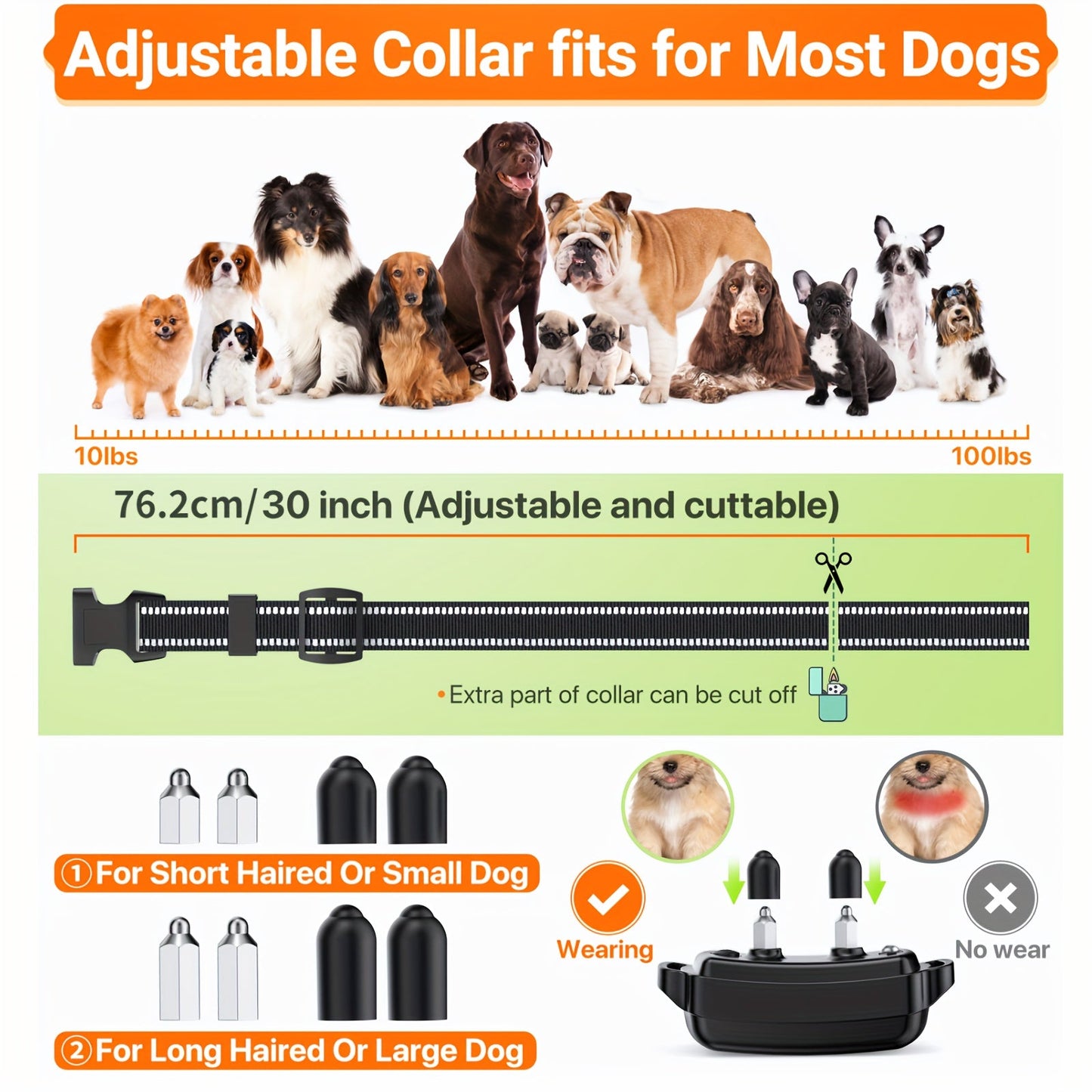 Dog Training Collar X100 Remote Set with 2300-Foot Range, Beep, Vibration, Static Mode and Control Lock