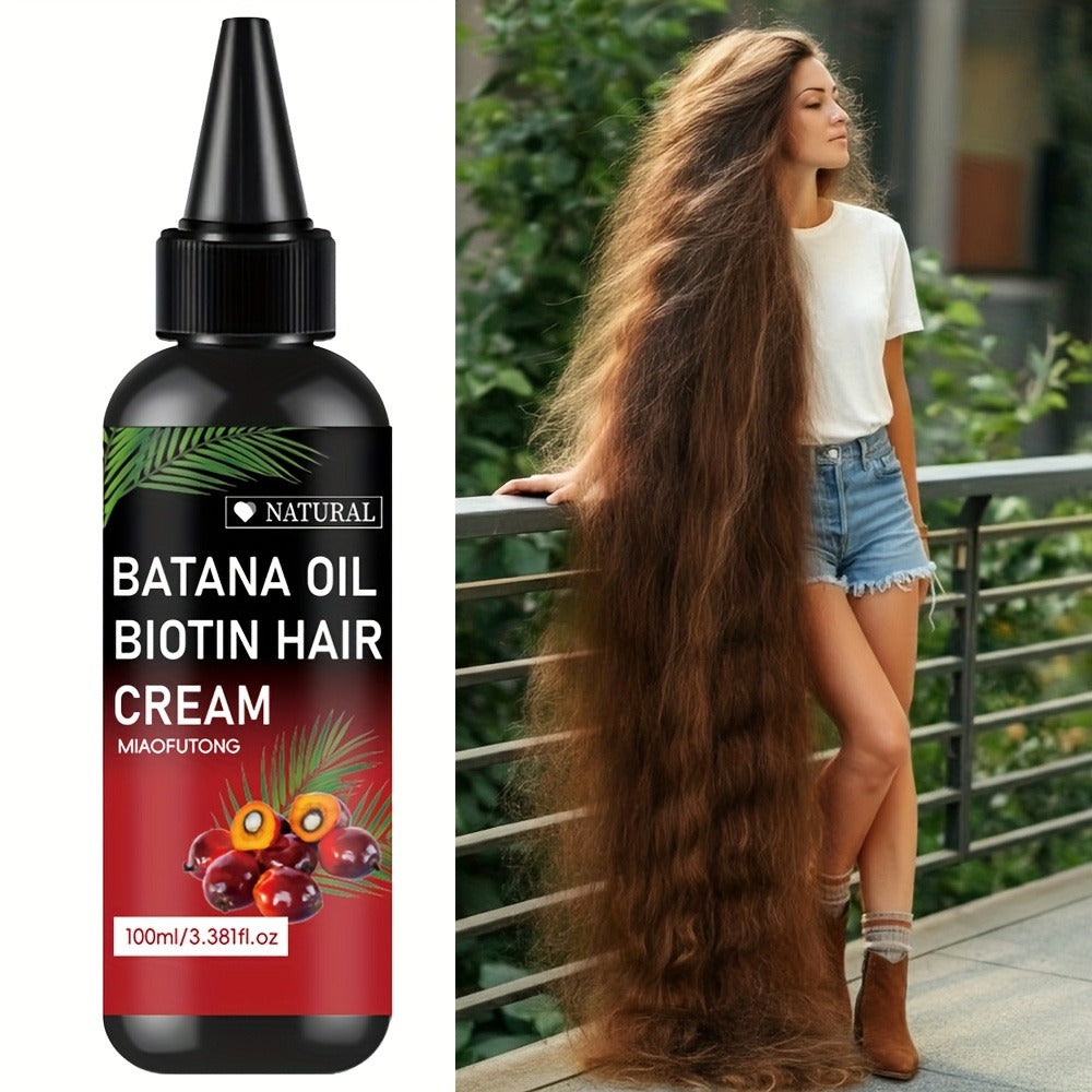 Hair Oil Batana 100ml Red-Label Pump Bottle with Rosemary Extract and Biotin for Root-to-Tip Application