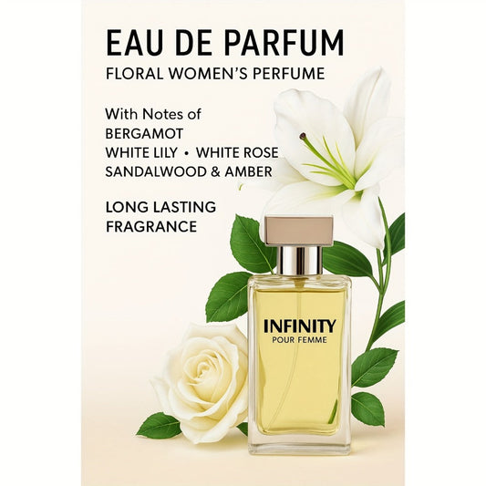 Floral Oriental Perfume for Women Eau de Parfum 75ml | Lady One Bergamot White Lily Rose Sandalwood Amber Long Lasting EDP Spray | Feminine Gift for Her