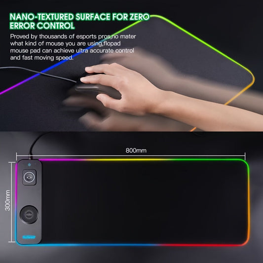 3-in-1 Wireless Charging Mouse Pad RGB – 15W Qi Charger for Phone, Watch & Mouse, 10 LED Modes, Magnetic Rechargeable Mouse Included, 800×300mm Extended Gaming Desk Mat
