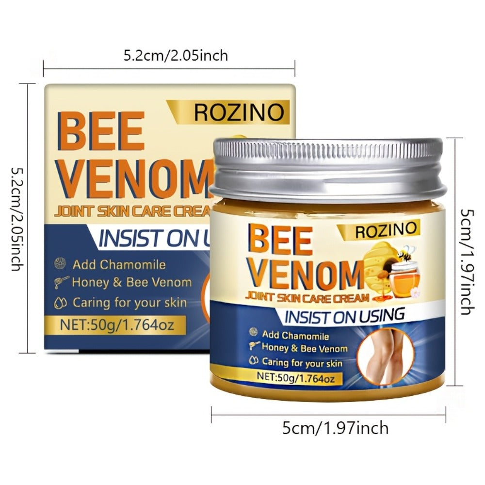 Body Cream ROZINO Bee Venom 50g Jars in a Five-Piece Set for External Knees Elbows Arms and Legs