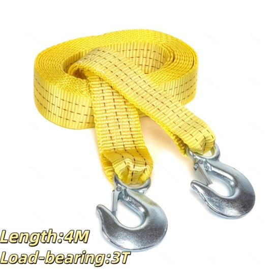 Recovery Tow Strap with Forged Steel Hook - 4M 13FT 11000LB Heavy Duty Winch Strap for Off-Road SUV Truck Pickup Emergency Vehicle Rescue Towing Equipment