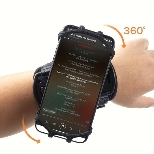 360° Rotation Sports Phone Arm Strap Wrist Holder for Running Gym Workout – Removable Adjustable Armband for 4.5 to 7 Inch Phones iPhone Samsung Android