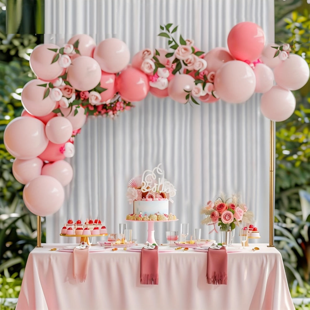 Forty-Four-Inch Adjustable Black Metal Tabletop Arch Stand with Clamps for Party Centerpieces