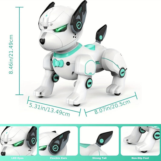 Robot Dog Toy for Kids Upgraded Intelligent Electronic Pet – AI Dialog Interaction Stunt Performance Programmable Behavior Interactive Companion STEM Birthday Halloween Christmas Gift Boys Girls