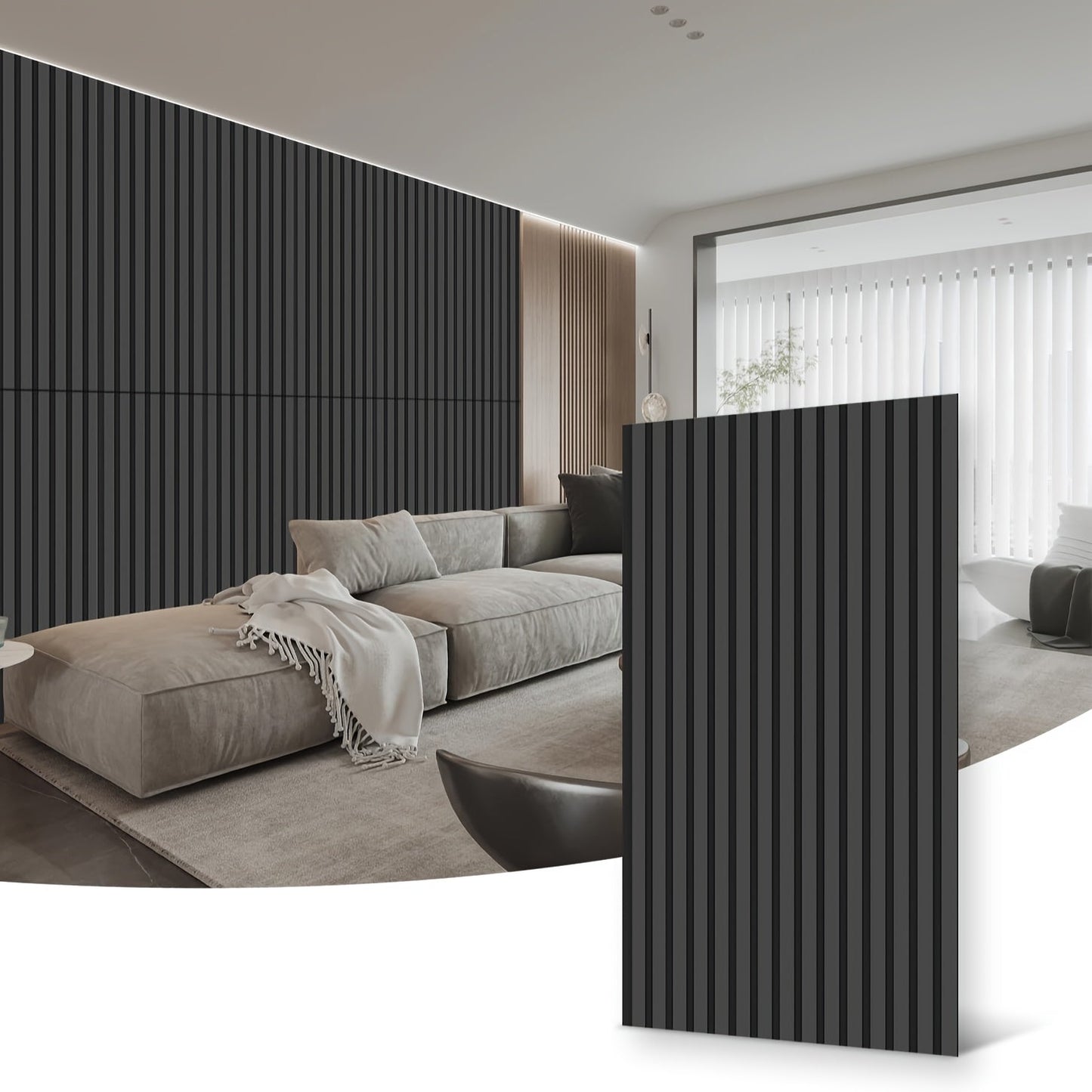 Acoustic Wall Panel shown in the Matte Black option