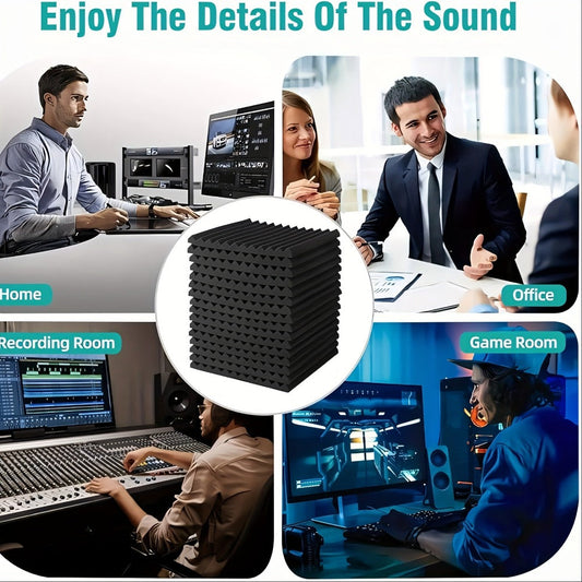 Acoustic Wall Panel, 12inch, Soundproof, Foam for Reducing Room Reflections In Recording detail image