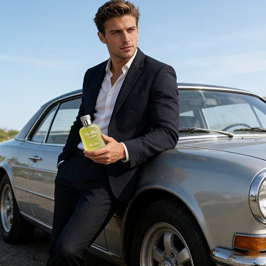 Men's Cologne Eau de Parfum Sky Blue - Bergamot Rosemary & Oak Moss Long Lasting Fresh Masculine Fragrance, No Propylene Glycol, Everyday Scent & Gift for Him