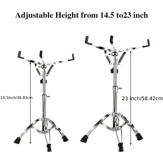 Adjustable Snare Drum Stand Set for 10 to 14-Inch Drums and Practice Pads detail image