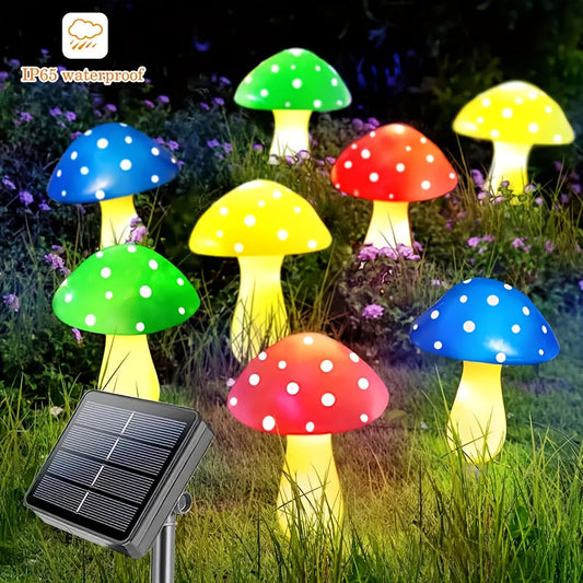Solar Mushroom Garden Lights Outdoor 8 LED 8 Modes