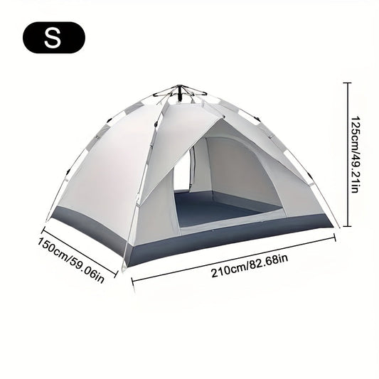 Camping Tent 2-Person Auto Pop-Up with Oxford Cloth, Fiberglass Poles and Four Door-Window Options