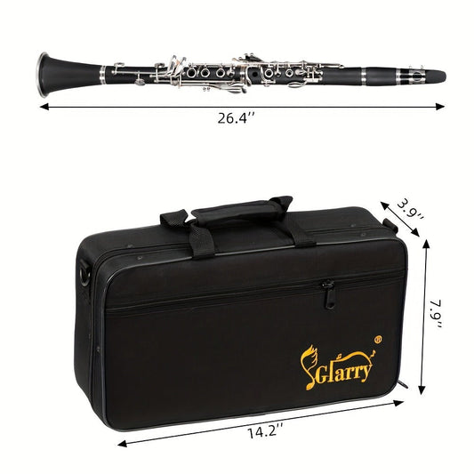 B-Flat Clarinet, 17 Keys, 10pcs, Glarry, Keys, Set for Lessons and Practice detail image