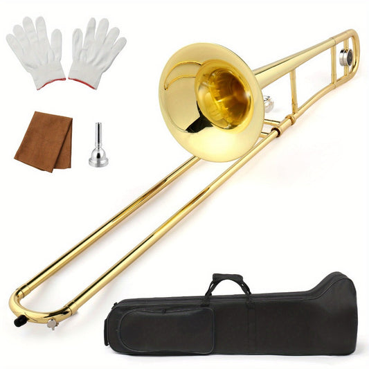 B-Flat Trombone, 7.6 inches, 19.2 cm, Professional, B-flat, Thickened for School Band detail image