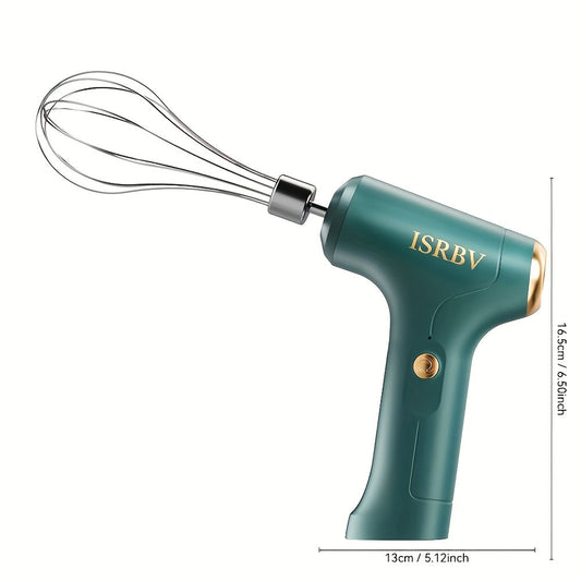 Cordless Electric Hand Mixer Mini USB Rechargeable Whisk Beater 1500RPM for Whipping Cream Cake Batter Ice Cream Egg Beating Home Kitchen Baking