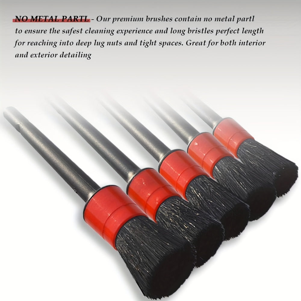 Car Wash Brush Kit with 69" Long Handle - 8-Piece Set with Tire Brush, Squeegee, Chenille Mitt, Detailing Brush & Microfiber Towel for Car, Truck, SUV & RV