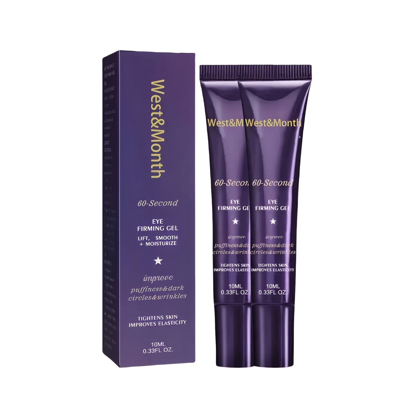 West&Month Eye Cream in Two- or Four-Piece Sets of 20ml Purple Tubes with Precision-Tip Design