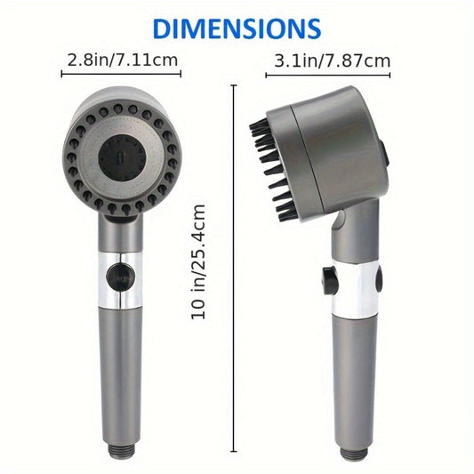 Filtered Shower Head Set 9-Piece 3-Stage Adjustable High Pressure Handheld Shower Head with Filter | Wall Mounted Rainfall Shower Combo with 59-Inch Hose 5 Replacement Filters Painted Surface