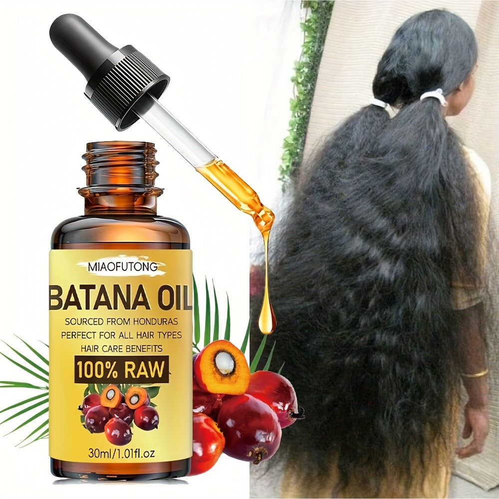 Batana Oil 30ml Cold-Pressed — Multi-Use Hair Growth & Scalp Strengthening Oil for Hair, Eyelashes & Eyebrows | Repairs Damage, Soothes Dry Scalp & Adds Shine | All Hair Types Unisex