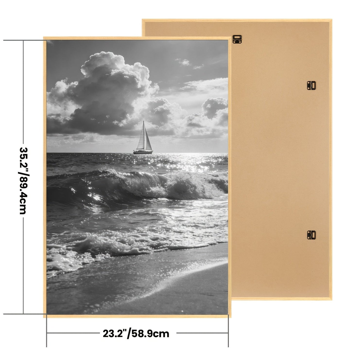 Three-Pack 24 x 36-Inch Slide-In Poster Frames in Black or Natural with Two Wall Orientations
