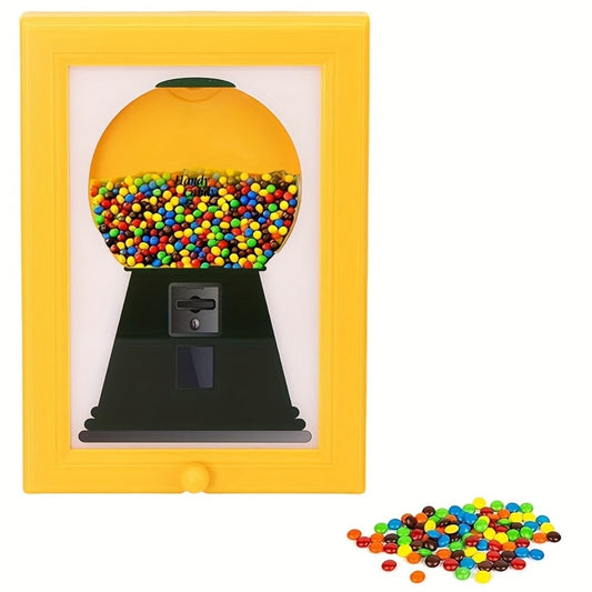 Wall Mounted Photo Frame Candy Dispenser with Shelf – Space Saving Treat & Nut Storage Holder for Home Office Decor