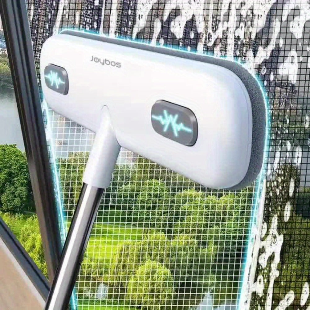 Window Screen Cleaning Brush with 30.7-Inch Telescopic Handle, 6.26-Inch Double-Sided Head and Storage Holder