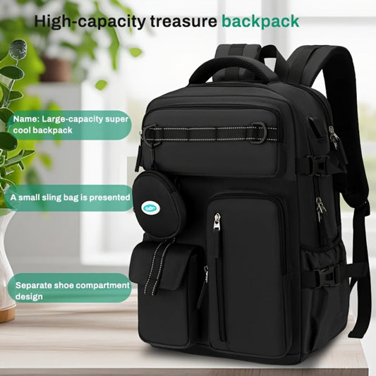 Backpack for Women – Nylon, Lightweight, Trolley Sleeve, for Travel & Work – detail view 4