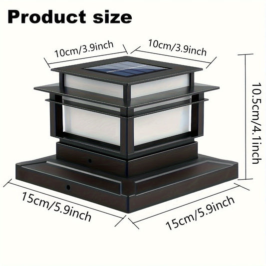 Solar Post Cap Lights for Fence Deck 6 Pack - Outdoor Bright LED Waterproof Auto Dusk to Dawn for Garden Porch Patio Stair Railing Newel Post Driveway Pillar Decoration