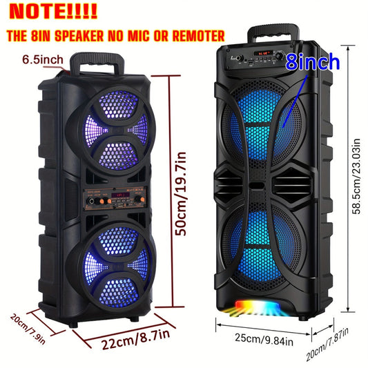 PA Speaker Karaoke Machine 3000W with Dual 6.5" Woofers – Bluetooth Wireless, FM Radio, Party Lights, Wired Microphone Included, Portable Boombox for Parties, Events & Outdoor Use
