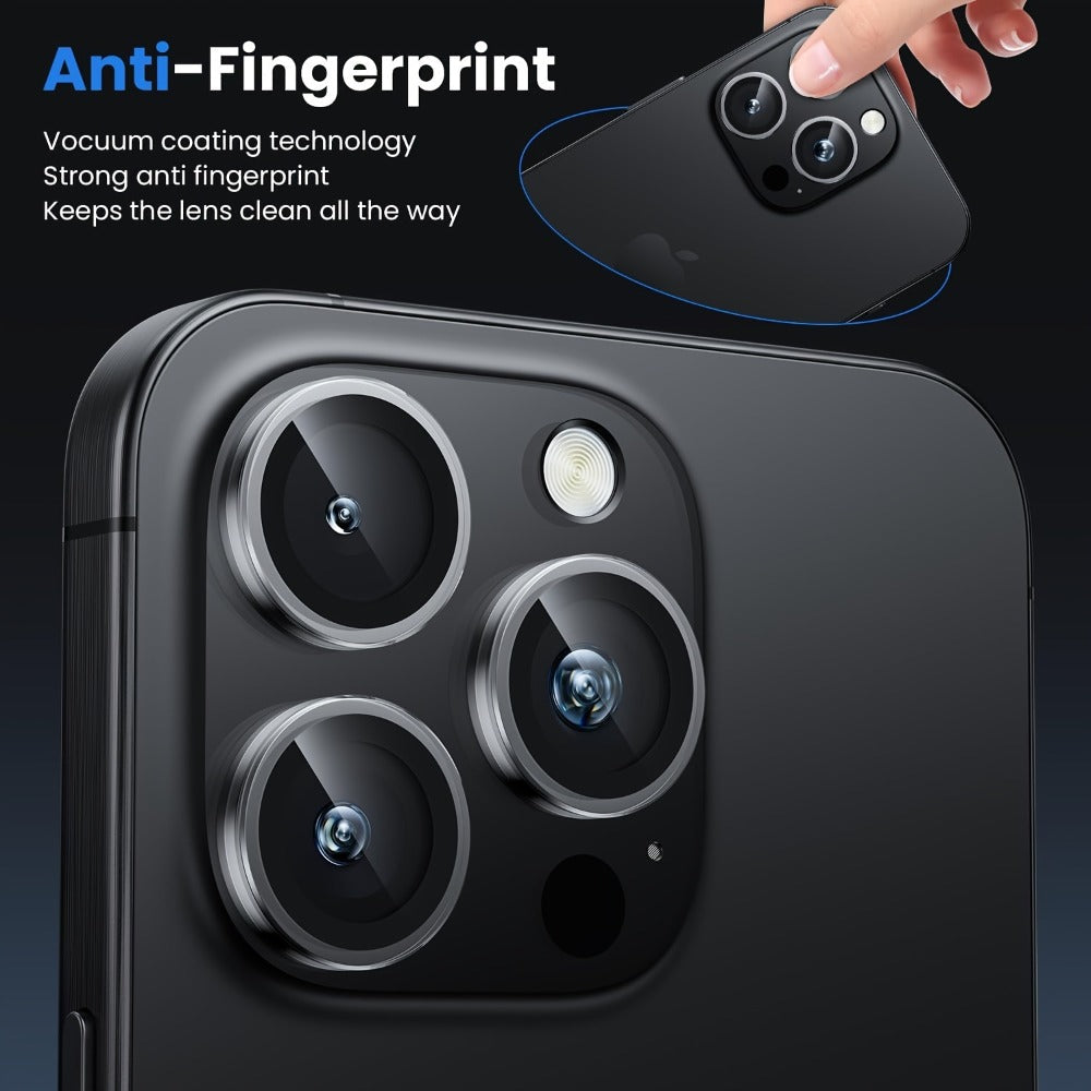 Fifteen-Piece iPhone Camera Lens Protector Ring Set in Mixed Colors for Selected iPhone 11 and 12 Pro Models