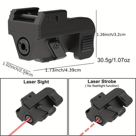 Picatinny Rail Laser Sight USB Rechargeable Red Dot with Strobe Mode, Class IIIA