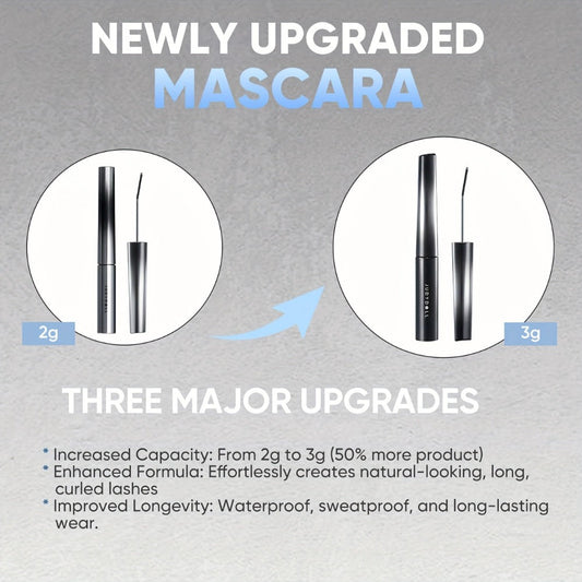 3D Curling Mascara Waterproof Volumizing Lengthening Smudge-Proof Nourishing Eyelash Wand Long-Lasting Black Brown Korean Makeup Style for All Eye Types Women