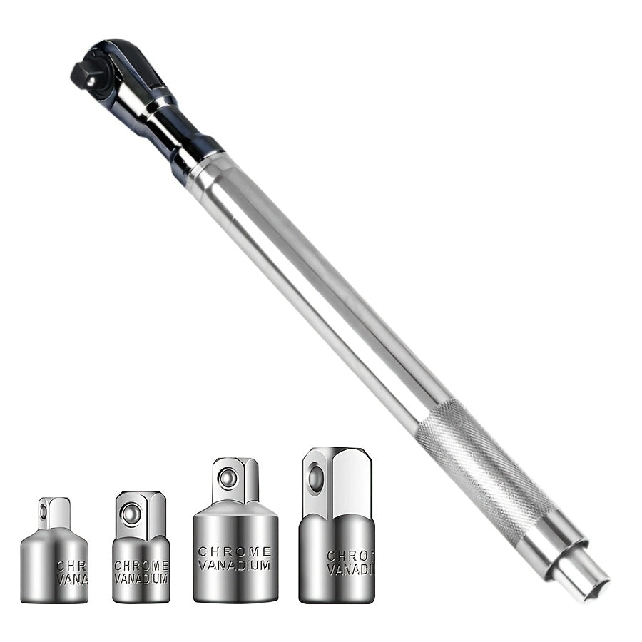Impact Wrench Extension 1/2" Offset Ratchet Extender - 3-in-1 Heavy Duty Electric Drill Adapter for Confined Spaces Auto Repair with Socket Adapters