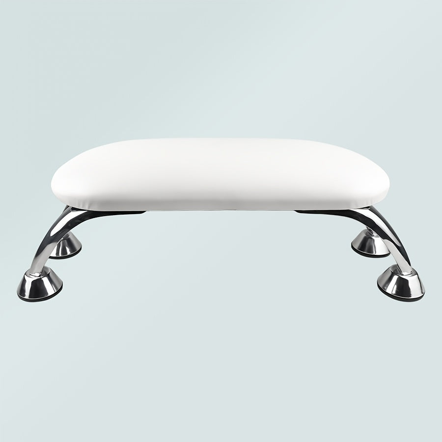Padded Nail Armrest with Chrome-Finish Four-Leg Stand in Pink, Black or White Checkout Options