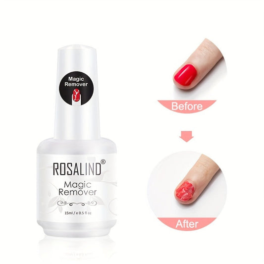 Gel Nail Polish Remover Kit – Fast-Acting Formula Removes Gel in 2–5 Minutes, No Foil or Soaking Needed, Professional Salon-Quality with Cuticle Pusher & Nail Scraper Included