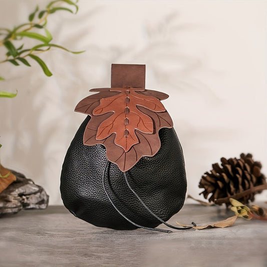 Belt Pouches & Waist Bags - Renaissance Pouch Drawstring Coin Purse | Vintage Medieval Viking Faux - product detail view 2
