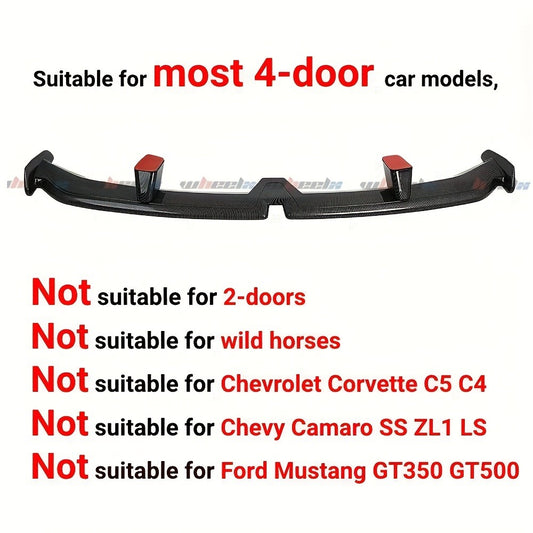 Universal Rear Spoiler Wing 54 Inch – ABS Pro Style Trunk Lid Spoiler, UV-Resistant, Fits Honda Toyota Subaru BMW Dodge Sedan Hatchback Coupe, 3 Colors