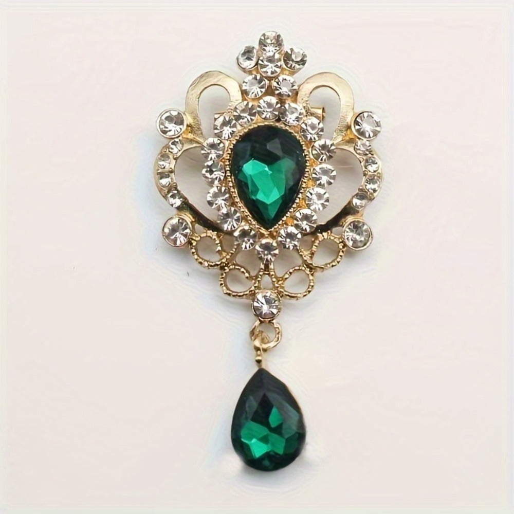 Brooch Pin - Rhinestone 10pcs Teardrop Crystal Detachable Retro Jewelry Brooches for - product detail view 11